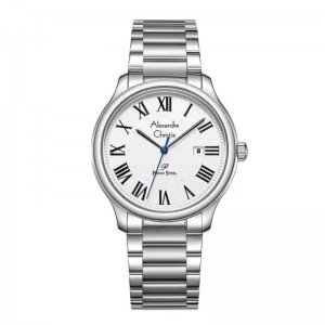 Alexandre Christie AC 1042 Silver White Steel Man MDFSSSL